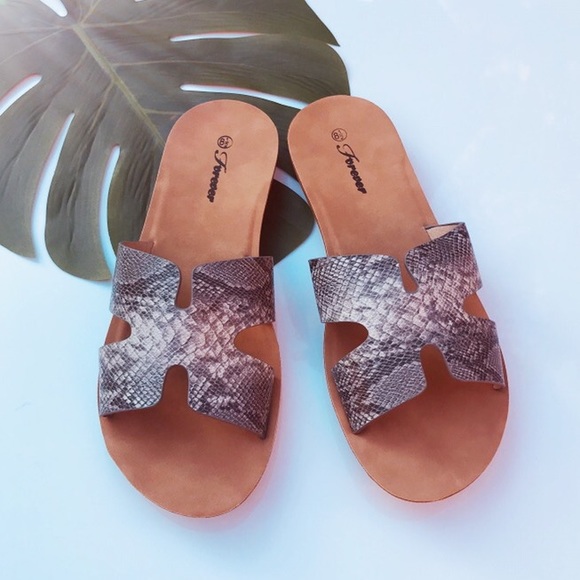 Reina | Snake Slide Sandals - Picture 2 of 5